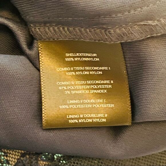 BELLE BADGLEY MISCHKA PARIS DRESS SEQUIN BLUE MULTI FLORAL BL2282 size 0 - Picture 14 of 16